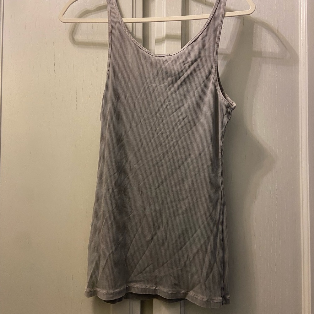 James Perse Light Gray Ribbed Tank - Picture 3 of 3